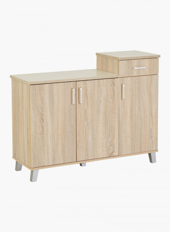 Pantry Tiled Top Kitchen Cabinet With-Drawer Multicolour 120 x 94 x 44centimeter