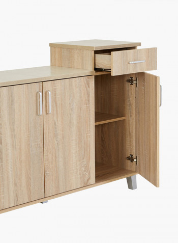 Pantry Tiled Top Kitchen Cabinet With-Drawer Multicolour 120 x 94 x 44centimeter