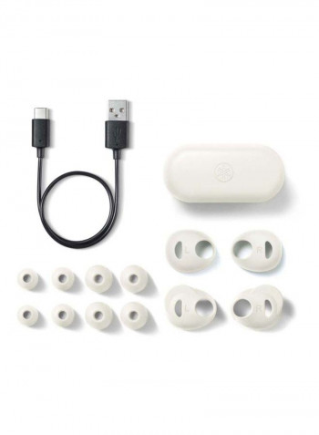 True Wireless In-Ear Earbuds With Charging Case White
