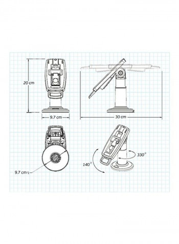 Verifone Lockable Pole Mount أسود
