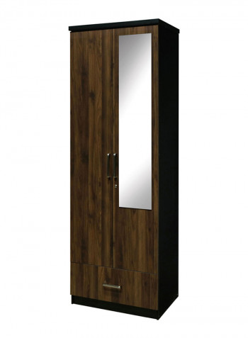 Brisbane 2-Doors Wardrobe With Mirror Brown