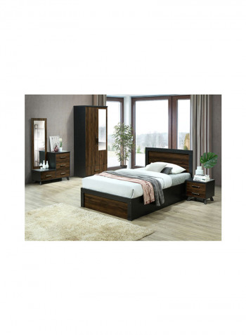 Brisbane 2-Doors Wardrobe With Mirror Brown