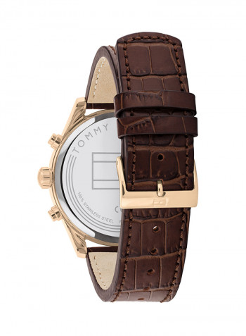Men's Leather Analog Watch-1710423