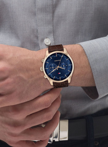Men's Leather Analog Watch-1710423