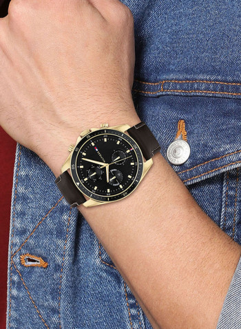 Men's Leather Analog Watch-1791836
