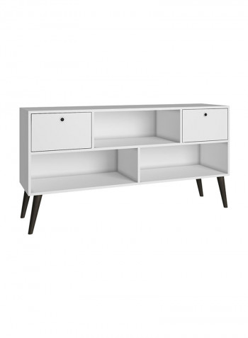 2-Door Low TV Unit White/Black