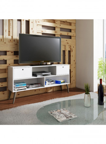 2-Door Low TV Unit White/Black