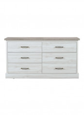 Angelic 6-Drawers Master Dresser Grey 140 x 75 x 51centimeter