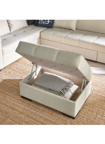 Brena Ottoman With Storage Beige/Brown