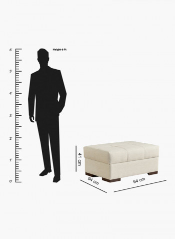 Brena Ottoman With Storage Beige/Brown