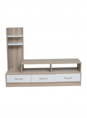 3-Drawer Wall Unit For Tvs Up To 55 Inches Multicolour 150centimeter