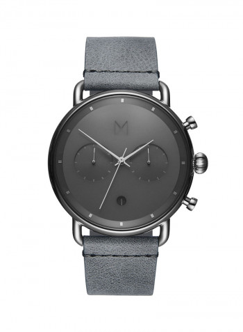Men's Blacktop Leather Strap Watch