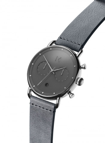 Men's Blacktop Leather Strap Watch
