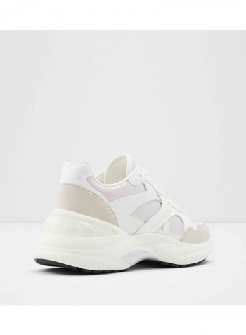 Koisa Lace-Up Low Top Sneakers White/Beige