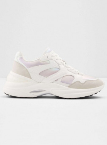 Koisa Lace-Up Low Top Sneakers White/Beige