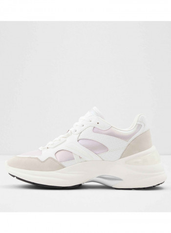 Koisa Lace-Up Low Top Sneakers White/Beige