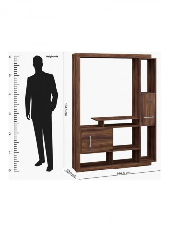Ellon 2-Door Wall Unit For TV Brown