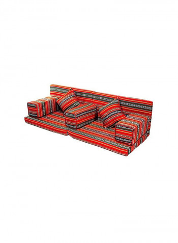 7-Piece Foldable Arabic Majlis Floor Sofa Set Multicolour