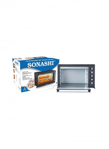 Sonashi Electric Oven With Rotisserie And Convection Function 100ltrs STO-734 BLACK 100 l STO-734 BLACK
