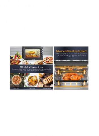 Sonashi Electric Oven With Rotisserie And Convection Function 100ltrs STO-734 BLACK 100 l STO-734 BLACK