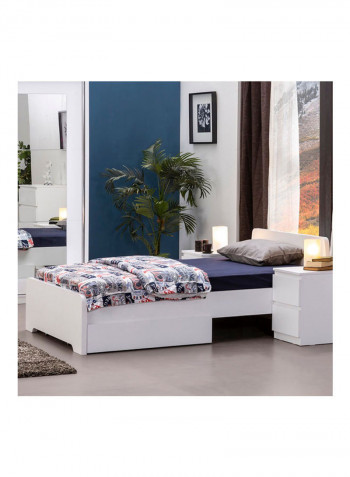 Twin Bed White 120 x 200cm