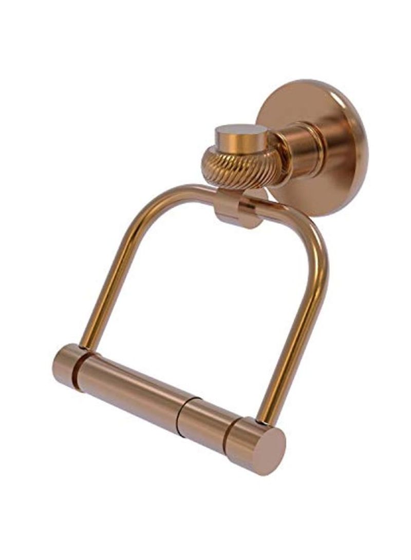 Continental Collection 2-Post Twisted Accents Toilet Paper Holder Bronze 5.5x5x6inch