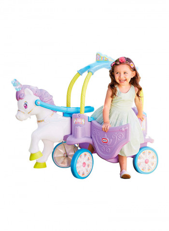 Unicorn Carriage Regular Ride-On Toy 18.63 x 32 x 19.5inch