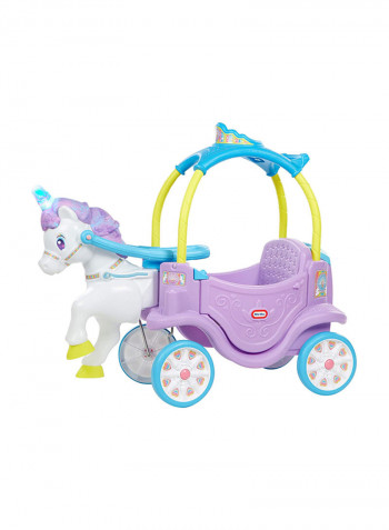 Unicorn Carriage Regular Ride-On Toy 18.63 x 32 x 19.5inch