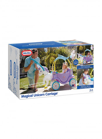 Unicorn Carriage Regular Ride-On Toy 18.63 x 32 x 19.5inch