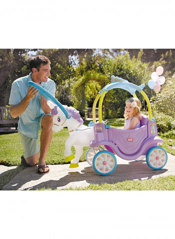 Unicorn Carriage Regular Ride-On Toy 18.63 x 32 x 19.5inch