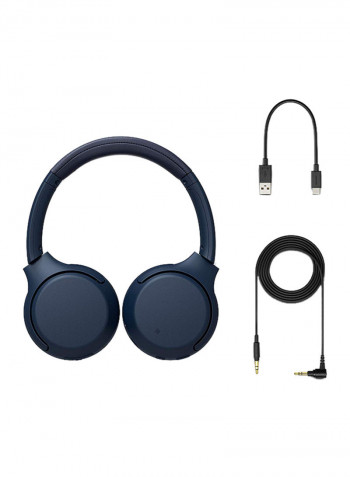 Bluetooth Over-Ear Headphone With  Mic Blue