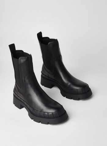 Leather Boots Black