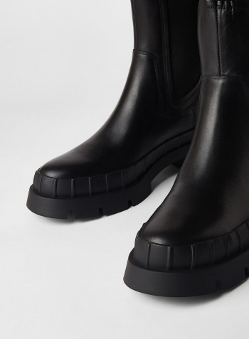 Leather Boots Black