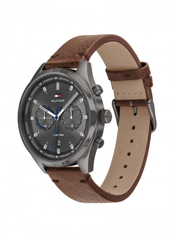 Men's Leather Analog Wrist Watch 1791730