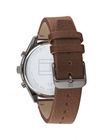 Men's Leather Analog Wrist Watch 1791730