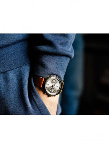 Men's Leather Analog Wrist Watch 1791730