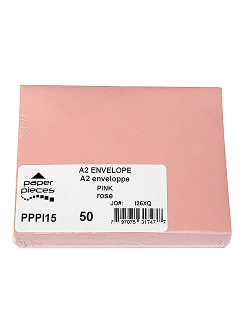 50-Piece A2 Envelopes Rose Pink