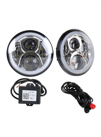 2-Piece LED Headlight Set With Accessories