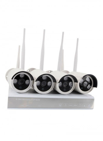 4-Piece Security Recording System HD UK-9604 2MP Wireless Camera Kit