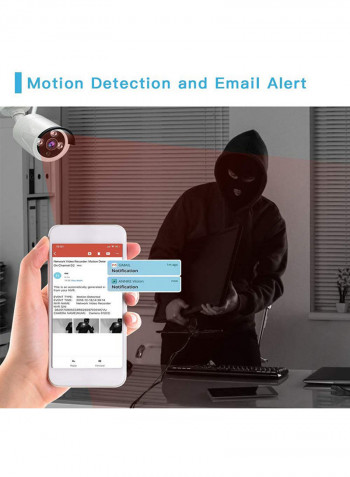 4-Piece Security Recording System HD UK-9604 2MP Wireless Camera Kit