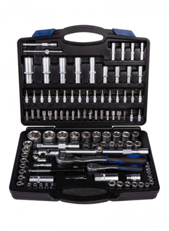 110 Piece Socket 43834 Inch And 43832 Inch Drive Set Black