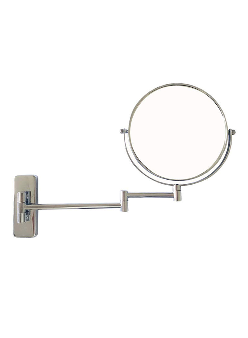 Double-Sided Wall Mount Makeup Mirror Silver