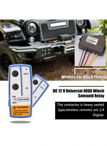 DC12V Universal 400A Winch Solenoid Relay Electric Winch Set Multicolor 20.0x10.0x6.0cm