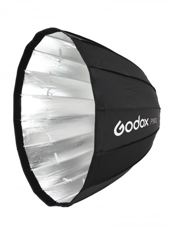 Deep Lightweight Parabolic Umberlla 90centimeter Black/White