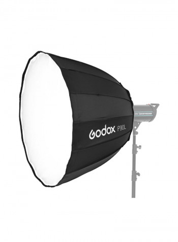 Deep Lightweight Parabolic Umberlla 90centimeter Black/White