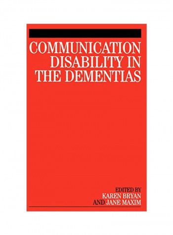 Communication Disability In The Dementia Paperback