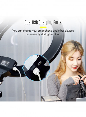 Professional LED Photography Ring Light Kit Black/White