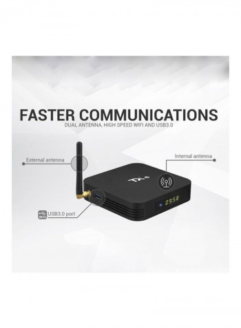 TX6 4K Android TV Box XD4989206 Black