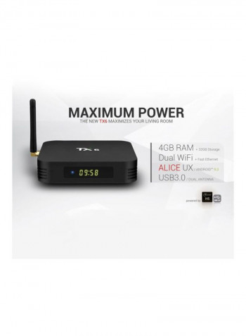TX6 4K Android TV Box XD4989206 Black