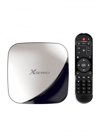 X88 Pro Smart Android 9.0 TV Box With Remote Control X88 PRO Black/Silver